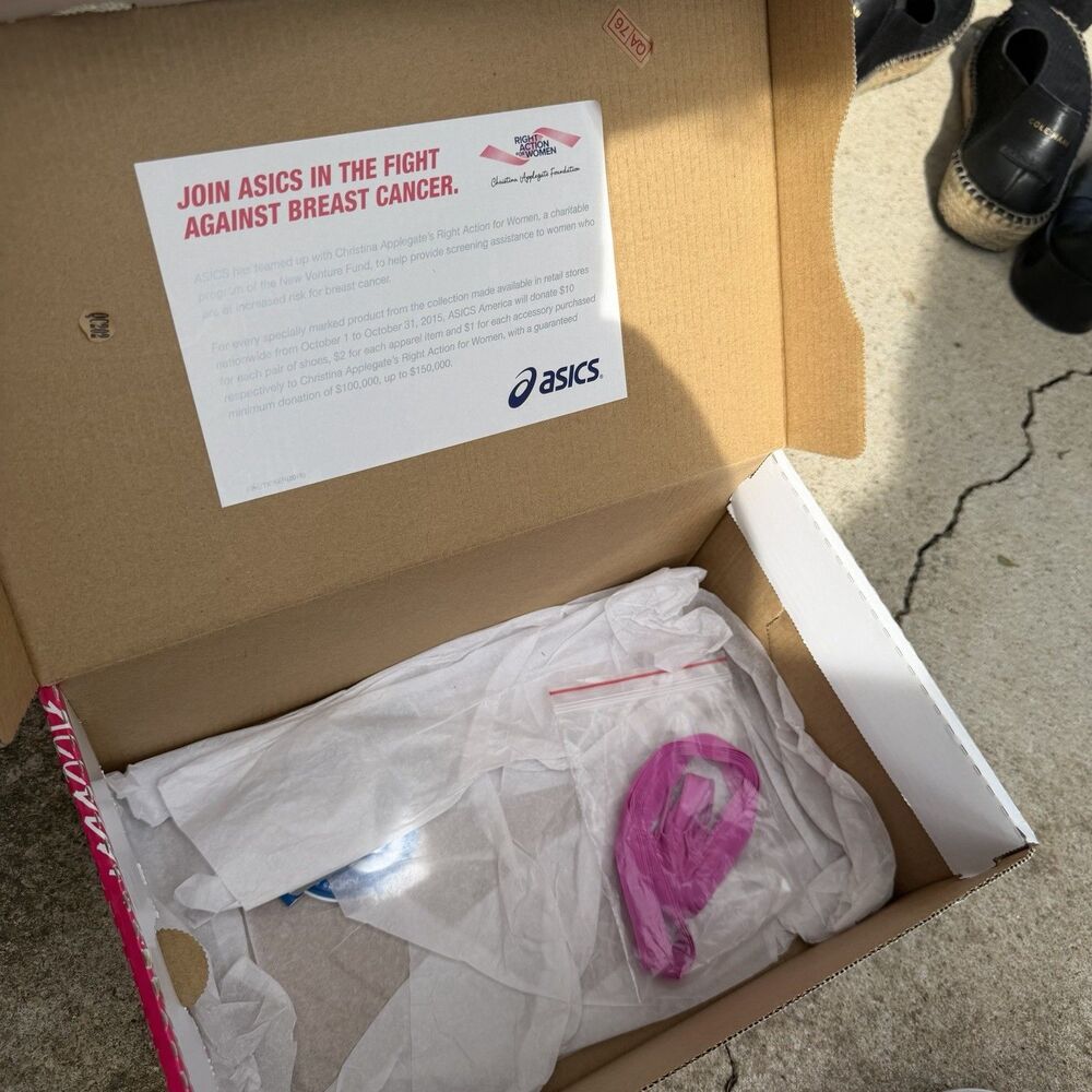 ASICS Gel-Fit Sana 2 PR Women’s 8 Pink Floral Breast Cancer Shoes S562N w/ Box - Picture 5 of 11